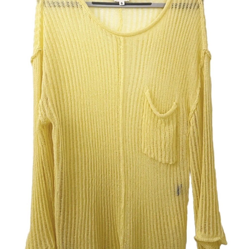 EUC POL Sheer Boat Neck Sweater - Picture 4 of 8